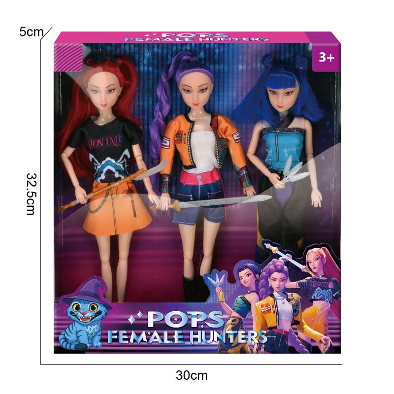 Kpop Demon Hunters Dolls Rumi Mira & Zoey Vinyl Figures Collectible Toy